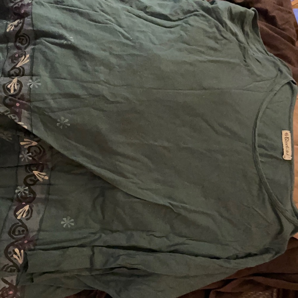 Blue fish size 2 long sleeve shirt